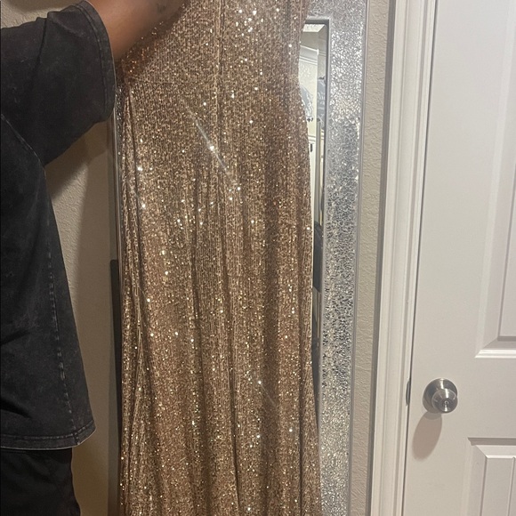 Xscape Gold Sequin Prom Dress - Picture 5 of 6